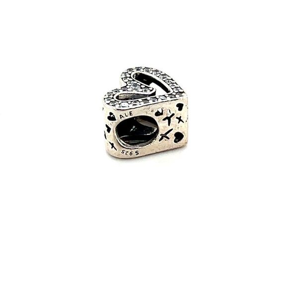 Pandora Pave Cz Heart Cut-Out Charm - Picture 3 of 4